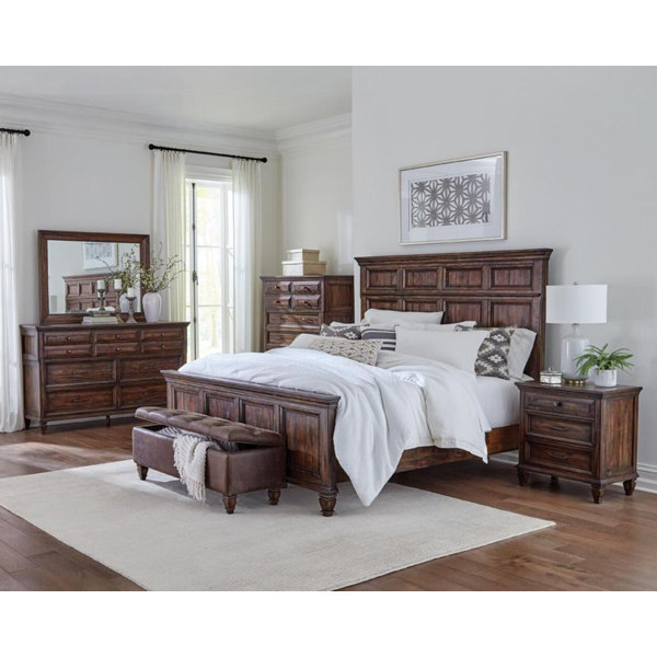 Rosdorf Park Avenue 5Piece California King Bedroom Set Weathered